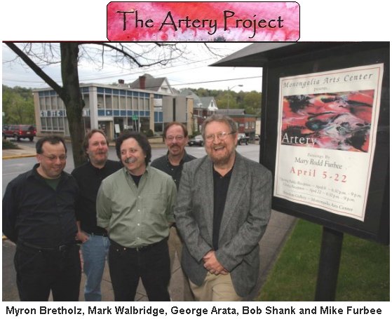 The Artery Project: photo of Myron Bretholz, Mark Walbridge, George Arata, Bob Shank and Mike Furbee
