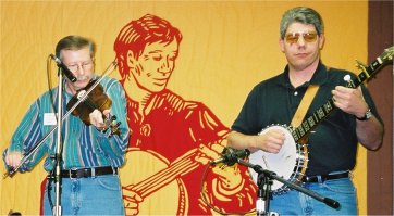Bobby Taylor (fiddle) and David O'Dell (banjo)
