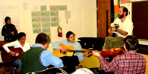 guitar workshop led by Chris Haddox