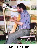John Lozier with harp