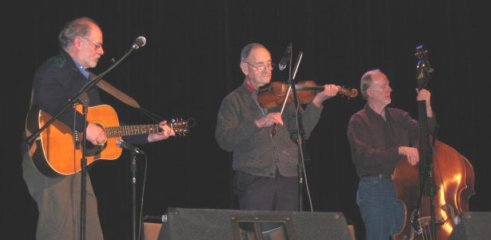 Tom O'Brien,guitar; Elmer Rich, fiddle; and Ray Hicks, bass