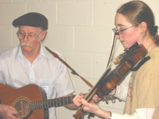 Richard Eddy on guitar with daughter Rachel on fiddle
