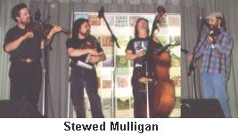 Stewed Mulligan: Keith McManus (fiddle), Pat McIntire (autoharp ), Stumper the Thumper (bass) and Keith Ross (fiddle)